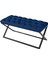 Varcera Krem Puf Çapraz Metal Ayaklı, Kapitoneli Chester Model Bench 2