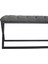Varcera Gri Puf Çapraz Metal Ayaklı, Kapitoneli Chester Model Bench 6