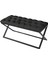 Varcera Gri Puf Çapraz Metal Ayaklı, Kapitoneli Chester Model Bench 2