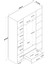 BA112 Geniş Gardırop Elbise Dolabı 4 Kapaklı 2 Çekmeceli 13 Raflı 1 Askılı Sepet Ceviz - Beyaz 2
