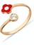 925 Ayar Gümüş Çiçek Figürlü Rose Yüzük - Y015701 1