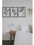 Maber Metal Dekoratif Gelincik Çiçeği Metal Duvar Tablosu 32X45 x 3 Adet Mt-15 3lü Çiçek Tablosu 3