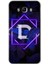 Samsung Galaxy J7 2016 Kılıf Hd Desen Baskılı Arka Kapak + Temperli Cam - Dark Neon Yaprak D Harfi 1