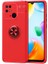 Caseworld Xiaomi Poco C40 Kılıf Renkli Yüzüklü Manyetik Silikon Kapak Kırmızı - Kırmızı 1