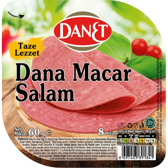 Danet Tadımlık Dilimli Macar Salam 50 gr