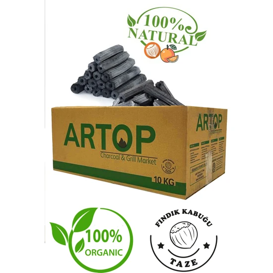 Artop %100 Doğal Fındık Mangal Kömürü 10 kg