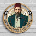 BK Sultan 2. Abdülhamid Han Ahşap Tablo Duvar Saati - Model B6