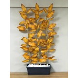 Gardenonya Yapay Yoğun Yapraklı Dekoratif Mango Ağacı 3 Gövde 150CM Turuncu