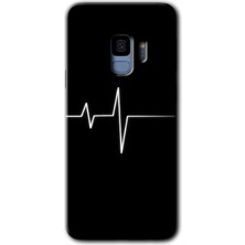 Bera Aksesuar Samsung Galaxy S9 Kılıf Hd Desen Baskılı Arka Kapak + Temperli Cam - Heart Rytm