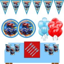 Parti Furyası Hot Wheels Doğum Günü 24 Kisilik Hot Wheels Parti Malzemeleri Seti Ekonomik