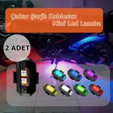 Nkt Group Rgb Motosiklet Drone Bisiklet Otomotiv Çakar Şarjlı Kablosuz Mini LED - 7 Farklı Renk