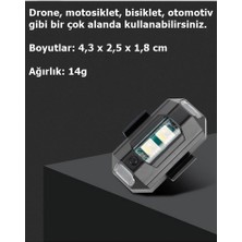 Nkt Group Rgb Motosiklet Drone Bisiklet Otomotiv Çakar Şarjlı Kablosuz Mini LED - 7 Farklı Renk