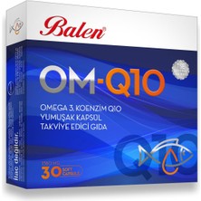 Balen OM-Q10 Omega 3-KOENZIM1380 Mg 30 Yumuşak Kapsül x 2 Adet