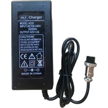 Aly Charger 42V 2A Onvo Scooter Şarj Adaptörü Elektrikli Scooter (Tüm Onvo Modelleri)
