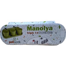 Poliwork Manolya 13 Triple Balkon Saksısı Antrasit (SİYAH)