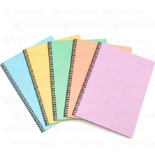 Mynote Flex Pastel Defter Spiralli Pp Kapak 80YP Kareli A4 1 Adet