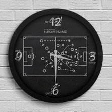 BK Kişiye Özel Taktik Tahtası Ahşap Duvar Saati - 1