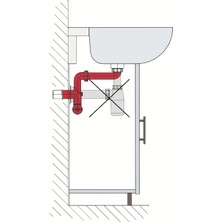 Dallmer Yer Kazandıran Lavabo Sifonu 137 - Lavabo Dolabında ve Çekmecesinde, Lavabo Altında Duvara Bitişik Montajlı Koku Önleyici S Sistemi, Kolay Temizlenir Giderli, Ayarlanabilir Borulu