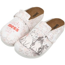 Kadın Vegan Deri Bej Terlik - Trouble Makers Tasarım