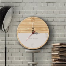 BK Kişiye Özel Farklı Tasarım Ahşap Duvar Saati (30 Cm.) - 18