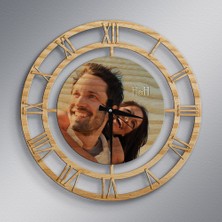 BK Kişiye Özel Resimli Roma Rakamı Ahşap Duvar Saati - (Model A1)