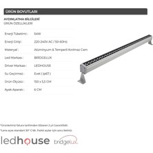 Ledhouse 150 cm Wallwasher 54 LED Duvar Boyama LED Aydınlatma Sıva Üstü Dış Cephe (Sıvaüstü)