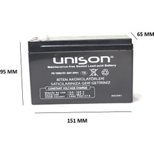 Unison Çocuk Oyuncak Araba Aküsü Unıson (Pili, Bataryası) 12 Volt(V) 9 Amper(Ah) (Pilsan ve Benzer Markalar