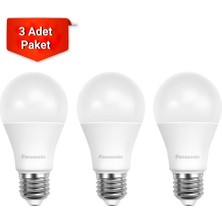 Panasonic E27 LED Ampul 8,5W 60W 860LM 6500K Beyaz - 3'lü Paket