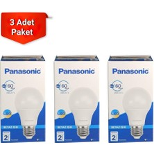 Panasonic E27 LED Ampul 8,5W 60W 860LM 6500K Beyaz - 3'lü Paket
