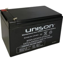 Unison Çocuk Oyuncak Araba Aküsü Unıson (Pili Bataryası) 12 Volt(V) 12 Amper(Ah) (Pilsan ve Benzer Markalar