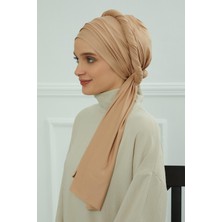 Aisha's Design Büzgülü Penye Boneli Şal,bt-1