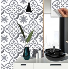 Tink Kendinden Yapışkanlı Banyo Mutfak Kaplama Geometrik 09 Desenli Pvc Karo 30X30 cm (11 Adet) 1 M2