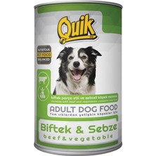 Quik Köpek 415 gr Biftek-Sebze Konserve