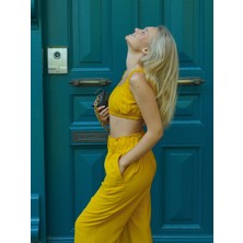 ALV Fashion Casual Beli Lastikli Pantolon Takımı