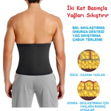 Ankanorm Termal Neopren Kumaş Zayıflama Korsesi Sauna Etkisi Hızlı Terleme Yağ Yakma Kemeri (115X22 Cm)