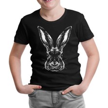 Lord T-Shirt Hayvan - Tavşan Siyah Çocuk Tshirt