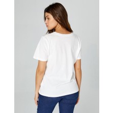 Faik Sönmez Kadın Yuvarlak Yaka T-Shirt