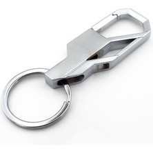 Solfera Gri Renkli  Metal Kanca Hook Tasarım Metal Anahtarlık KC986