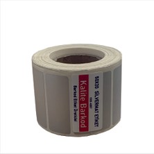 Kalite Barkod 50X20 Silvermat Etiket | Rulo Metalize Demirbaş Etiketi