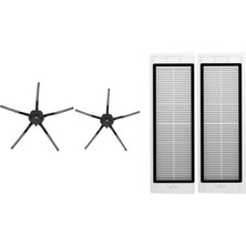 Populer Roborock S5 Max S50 S6 S6 Maxv S6 Pure Siyah Yan Fırça ve Hepa Filtre Seti Uyumlu