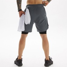 Mooly Unisex Koşu ve Antrenman Sporcu Şortu - Xl Beden Siyah