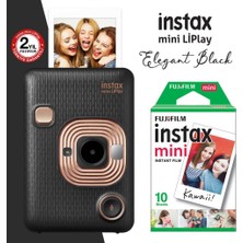 Fujıfılm - Instax Mini Liplay Hybrid Siyah Fotoğraf Makinesi 10LU Mini Film