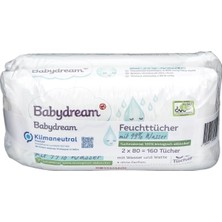 EKS Ticaret Babydream Bebek Islak Mendil Çok Hassas Cilt, Yenidoğanlara Özel 2*80'li