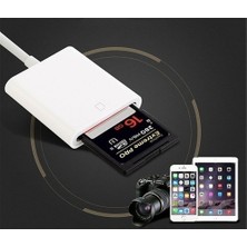 Daytona NK1022 Apple iPhone iPad Lightning To Sd Camera Reader Sd Micro Sd Kart Okuyucu Kablo Adaptör-Beyaz
