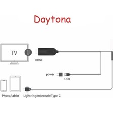 Daytona Combo 3in1 Lightning/micro Usb/type-C To HDMI Ios Android Görüntü Aktarıcı Çevirci 1.5m