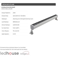 Ledhouse 70 cm Wallwasher 24 LED Duvar Boyama LED Aydınlatma Sıva Üstü Dış Cephe (Sıvaüstü)