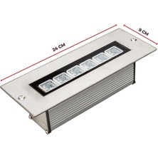 Ledhouse 20 cm Wallwasher 6 LED Duvar Boyama LED Aydınlatma Sıva Altı Dış Cephe (Sıvaaltı)