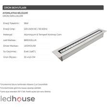 Ledhouse 50 cm Wallwasher 18 LED Duvar Boyama LED Aydınlatma Sıva Altı Dış Cephe (Sıvaaltı)