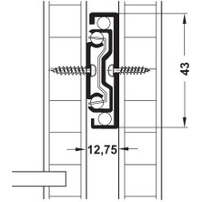 Hafele Bilyalı Teleskopik Ray  43mmx70cm