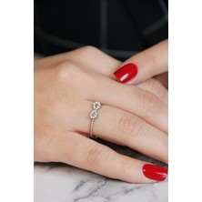 Argentum Concept 925 Ayar Gümüş Sonsuzluk Sembolü Burma Yüzük - Y023001